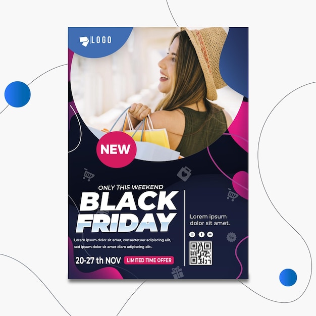 Free Vector | Black friday poster a4