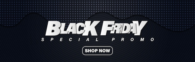 Black friday promotion sales banner Premium Vector