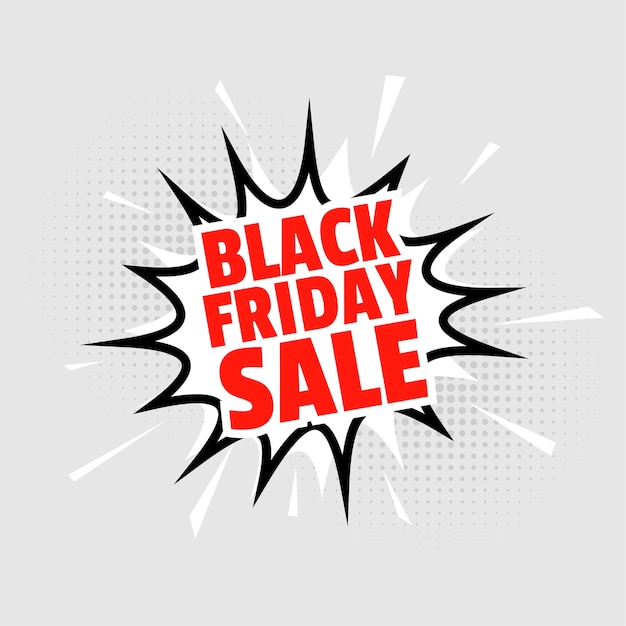Free Vector | Black friday sale background in comic style