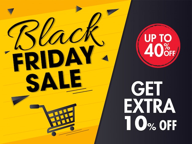 Black friday sale banner. Vector | Premium Download