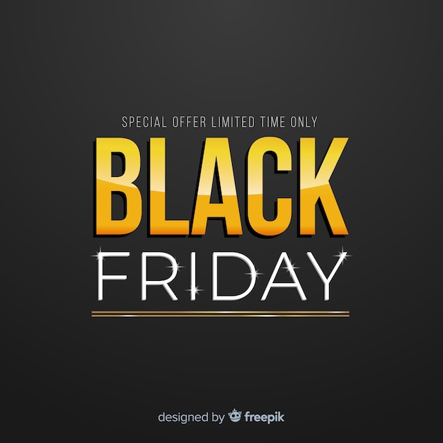Black friday sale black and gold background Vector | Free Download