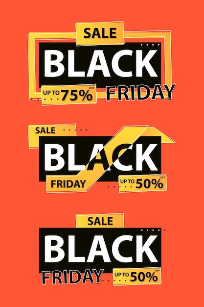 Premium Vector Black Friday Sale Template Sticker Suitable For Banner Or Poster And Etc 1656