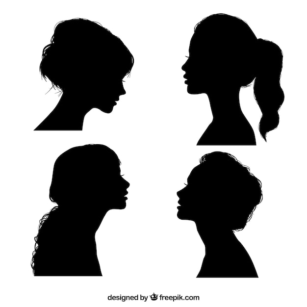 Download Black girl silhouettes Vector | Free Download