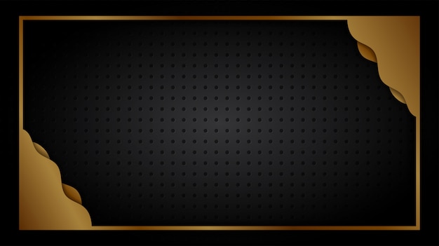 Premium Vector Black And Gold Background Abstract Geometric Shapes Luxury Design Wallpaper