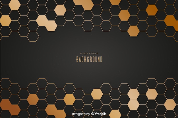 Black and gold background Vector | Free Download