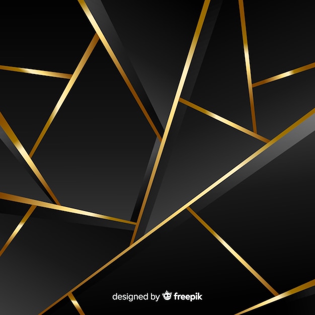 Black and gold background | Free Vector