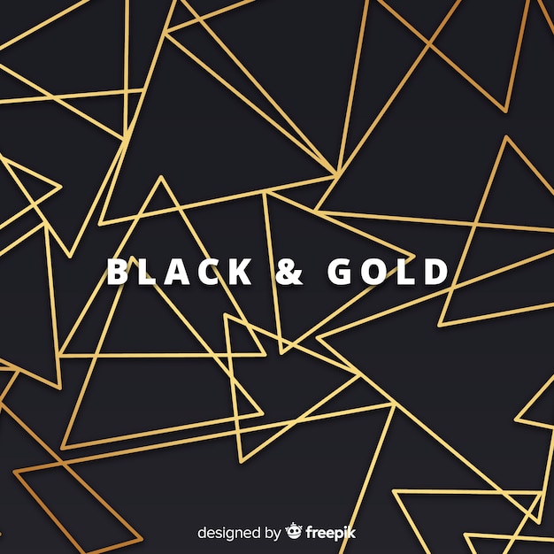Black and gold background | Free Vector