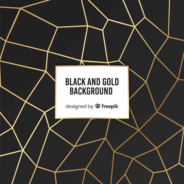 Black and gold background | Free Vector