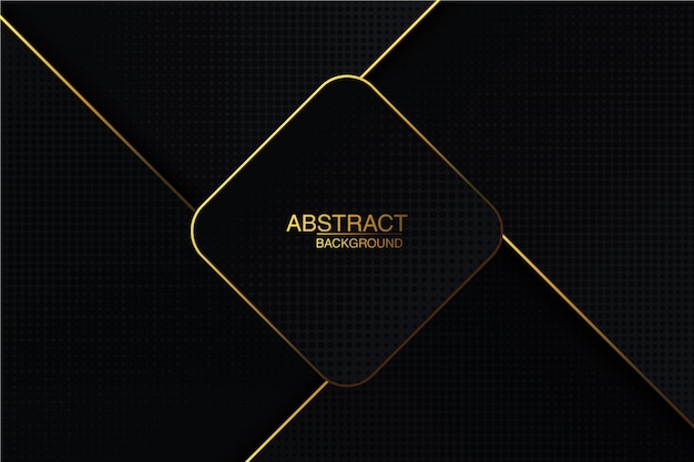 Black and gold background. | Premium Vector