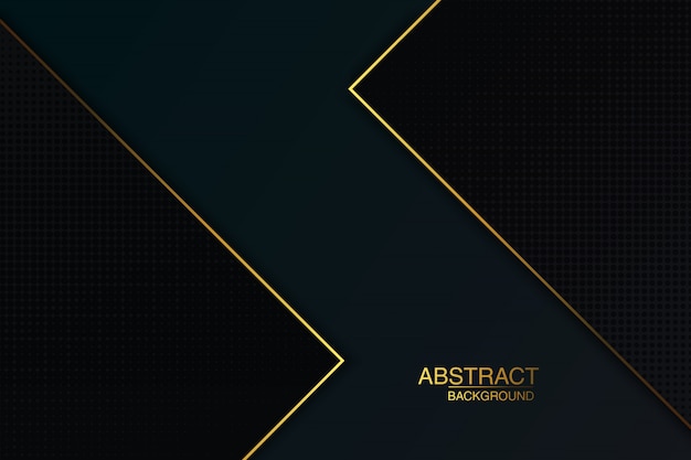 Black and gold background. | Premium Vector