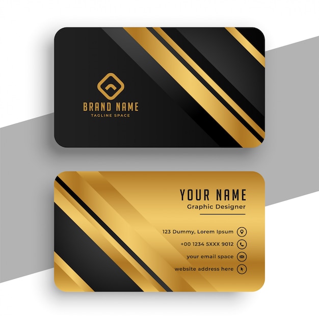 Free Vector Black and gold business card template