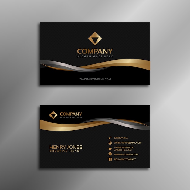 Black And Gold Business Cards : T-Shirts,Logo and Business Card Designs Place: Black and ... : Bold black and gold letterpress business card design the black and matte gold ink used in this business card nicely gives an antique feel to it.