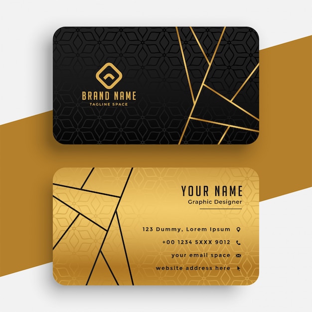 Download Free Black And Gold Luxury Vip Business Card Template Free Vector Use our free logo maker to create a logo and build your brand. Put your logo on business cards, promotional products, or your website for brand visibility.