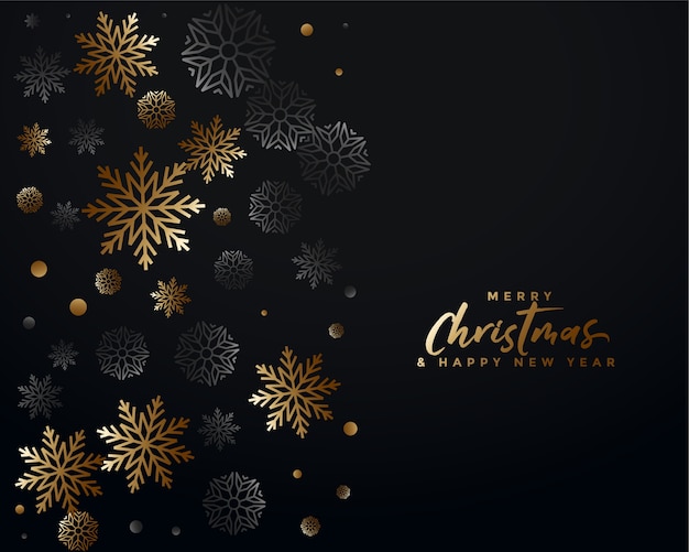 Free Vector | Black and gold merry christmas elegant background design