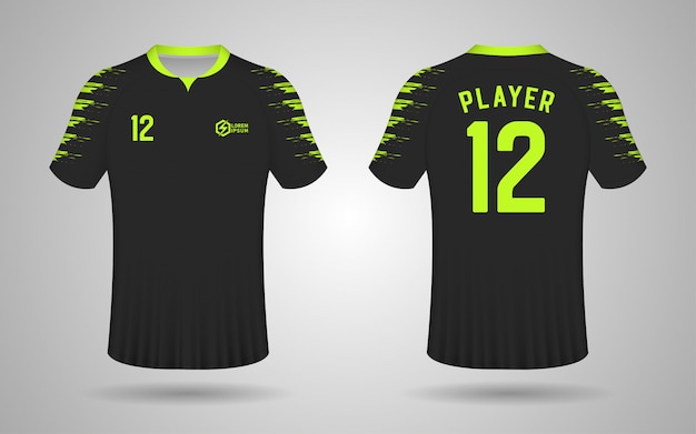 green color football jersey