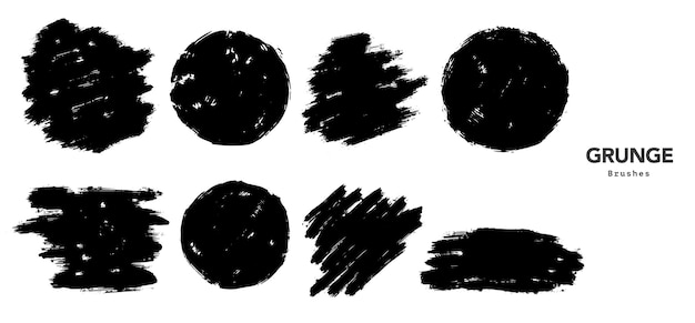 Black grunge brush stroke template | Premium Vector