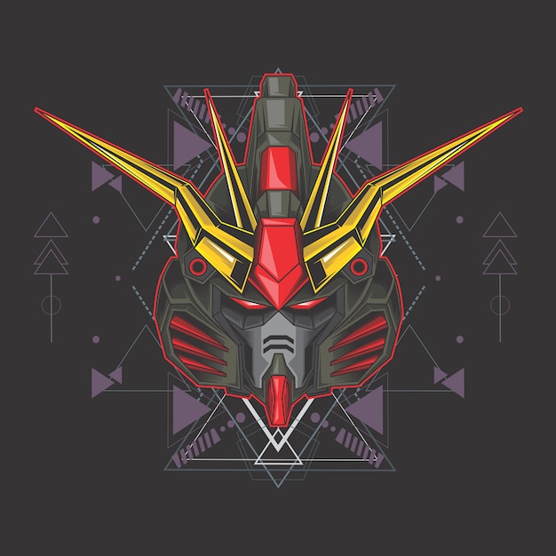 Premium Vector | Black gundam