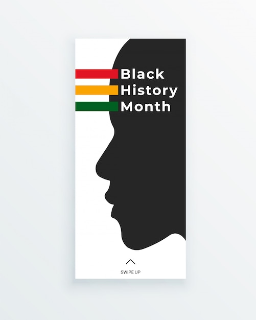 Premium Vector Black History Month Green Yellow And Red Stripes Web Banner Template With 