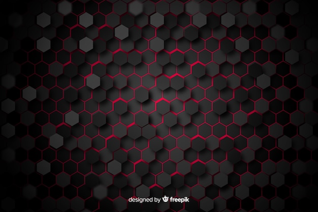 Red And Black Honeycomb Wallpaper