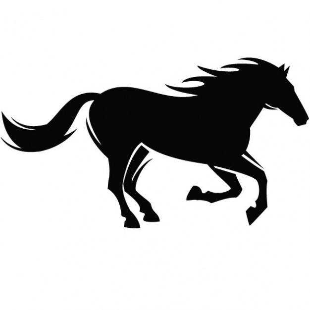 Download Free Vector | Black horse silhoutte graphic