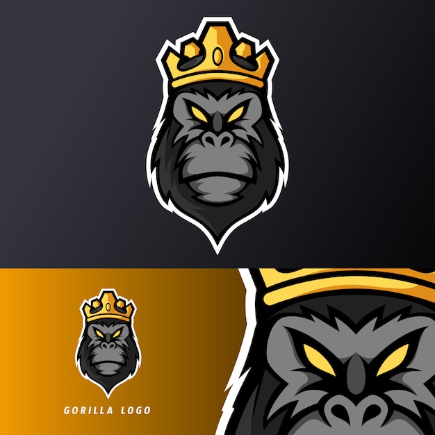 Download Free Black King Gorilla Ape Monkey Mascot Sport Esport Logo Template Use our free logo maker to create a logo and build your brand. Put your logo on business cards, promotional products, or your website for brand visibility.