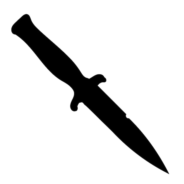 Premium Vector | Black knife silhouette vector, isolated, on white ...