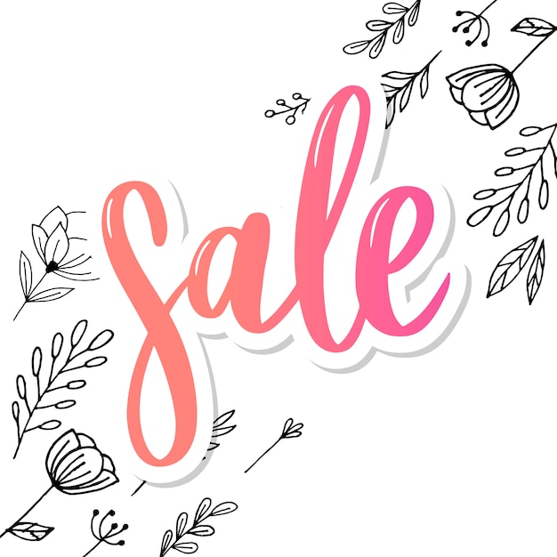 Premium Vector | Black letters: sale, hand sketched sale lettering ...