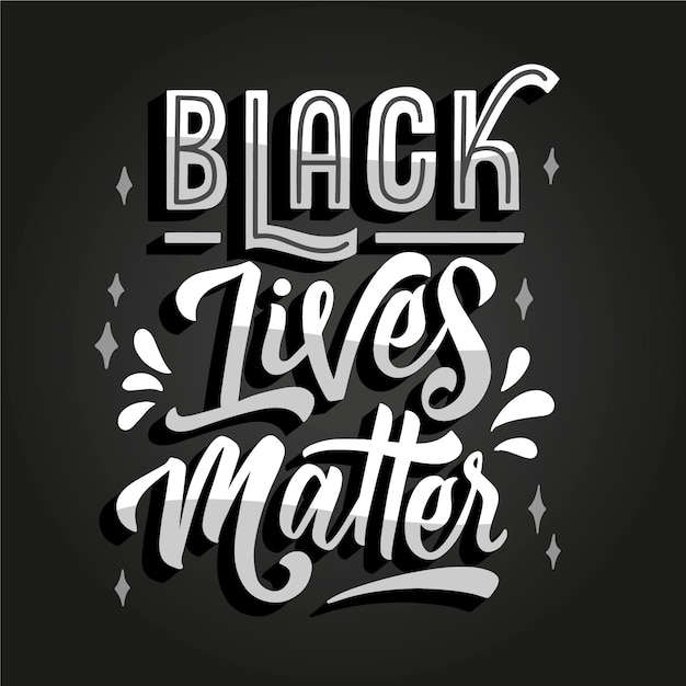 Download Black lives matter lettering | Free Vector