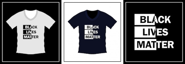 黒の生活はタイポグラフィtシャツデザインを重要です イラストテンプレート プレミアムベクター