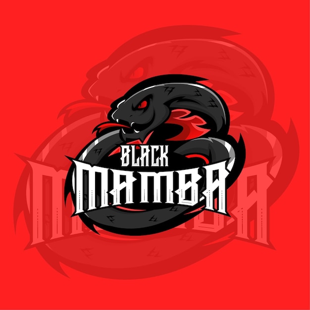 Premium Vector Black Mamba Snake Esport Mascot Logo