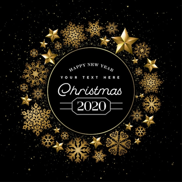 Premium Vector | Black merry christmas greeting card