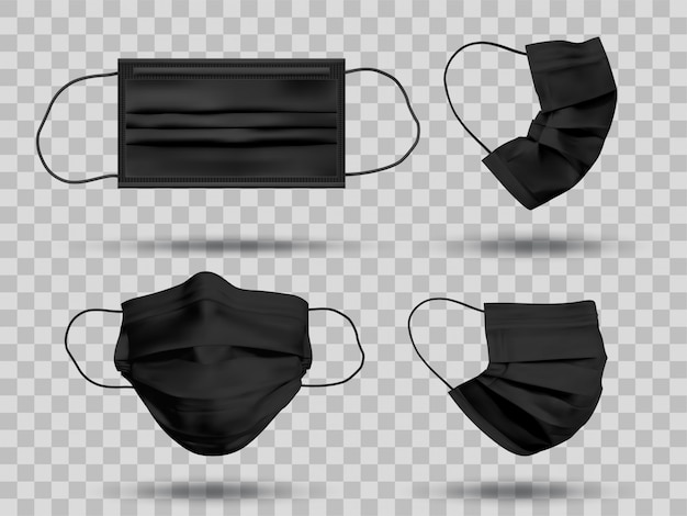 Download Free Black Face Mask Mockup Vectors 10 Images In Ai Eps Format