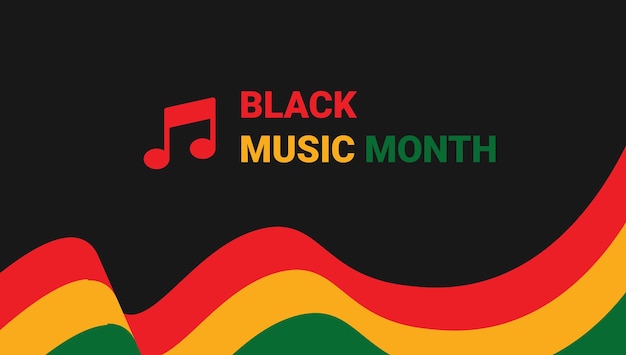 Premium Vector | Black music month background and black history month ...