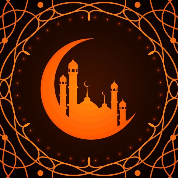 Unduh 1010 Background Islami Orange Vector HD Paling Keren