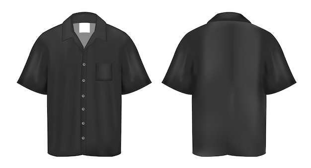 Premium Vector | Black polo shirt isolated