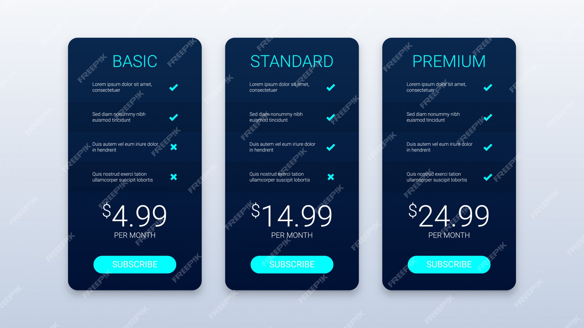 premium-vector-black-pricing-table-template