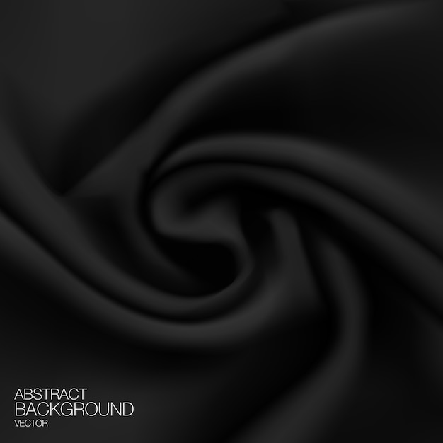 Black silk fabric background. | Premium Vector