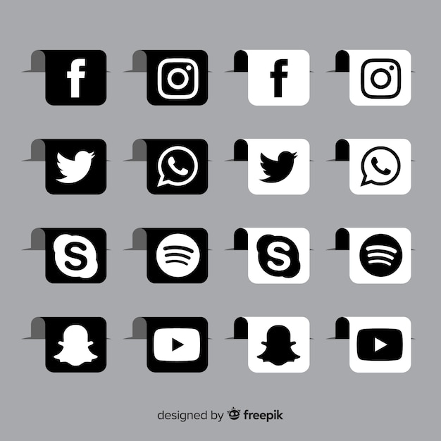Download Free Black Social Media Logo Pack Free Vector Use our free logo maker to create a logo and build your brand. Put your logo on business cards, promotional products, or your website for brand visibility.
