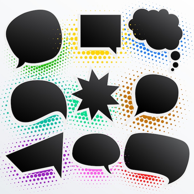 free-vector-black-speech-bubbles