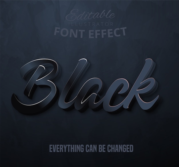 Black text, font effect | Premium Vector