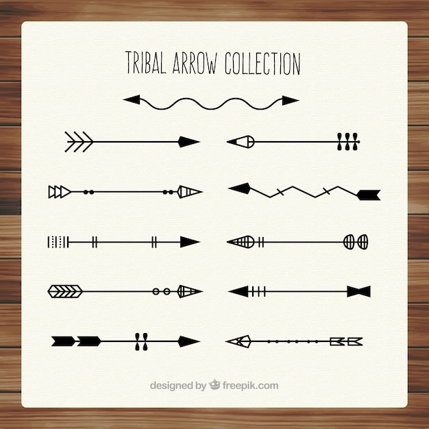 Download Free Vector | Black tribal arrows