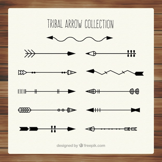 Free Vector | Black tribal arrows