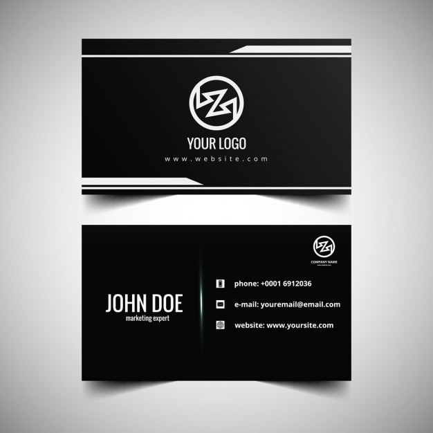 Free Vector | Black visiting card