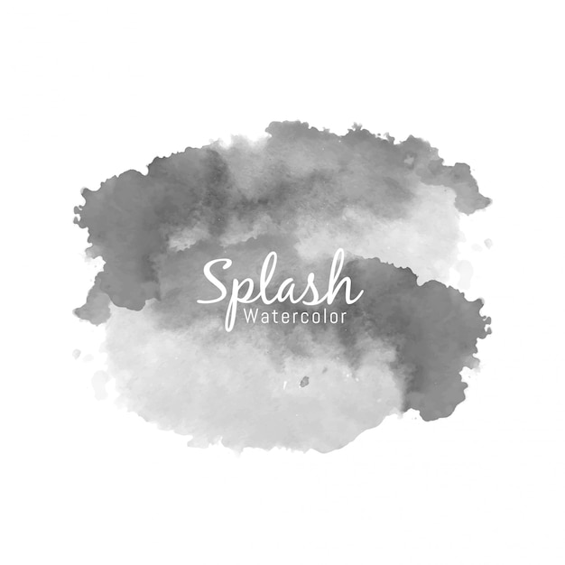 Free Vector Black Watercolor Decorative Splash Design