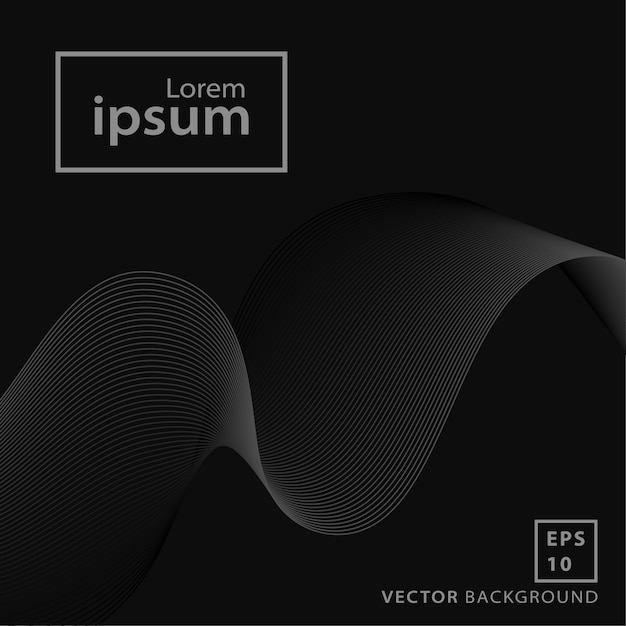 Premium Vector | Black wave background