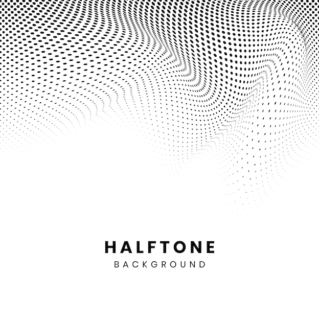 Black Wavy Halftone On White Background Vector Free Vector Images, Photos, Reviews