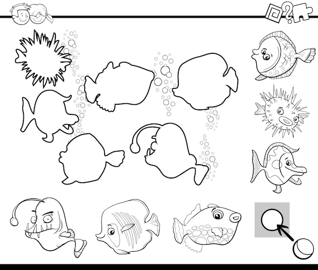 Premium Vector | Black and white activity for kids