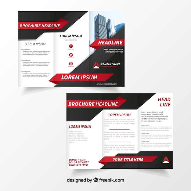 Download Free Download Free Black And White Business Brochure With Red Details Use our free logo maker to create a logo and build your brand. Put your logo on business cards, promotional products, or your website for brand visibility.