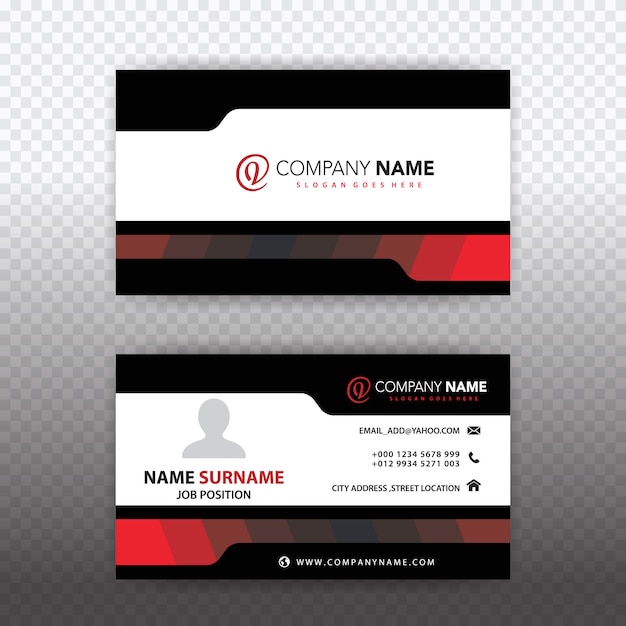 Download Free Black And White Business Card With Red Details Free Vector Use our free logo maker to create a logo and build your brand. Put your logo on business cards, promotional products, or your website for brand visibility.