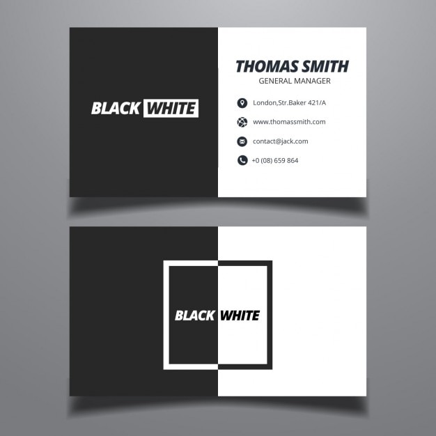 Download Free Black And White Business Card Free Vector Use our free logo maker to create a logo and build your brand. Put your logo on business cards, promotional products, or your website for brand visibility.